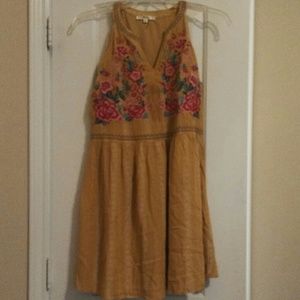Mustard Floral Dress